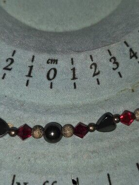 Handmade Hematite, Swarovski Crystal And Silver Necklace And Earrings